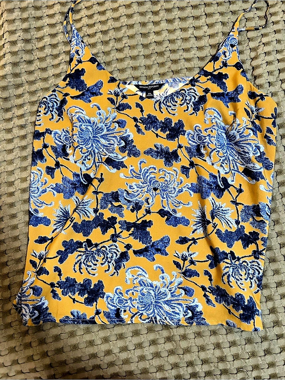 Banana Republic Floral Camisole Yellow & Blue